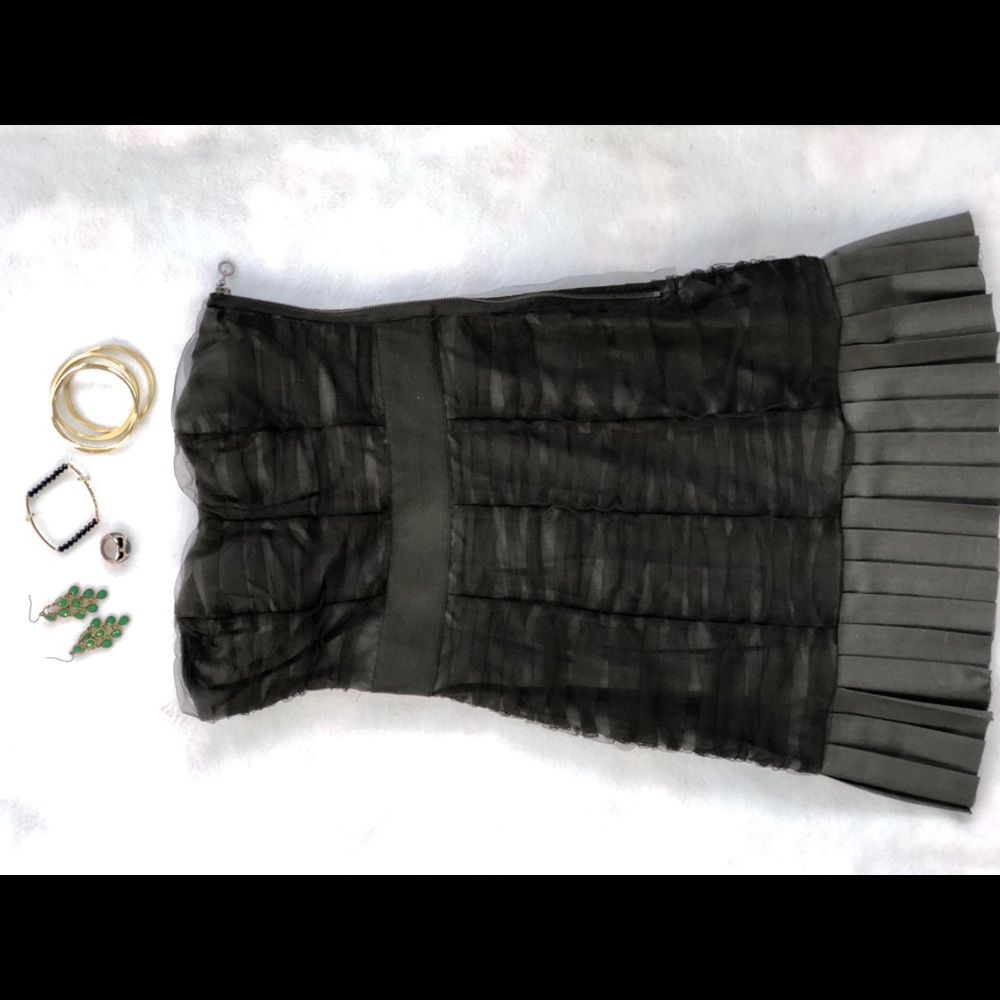 Black Mini Strapless Dress